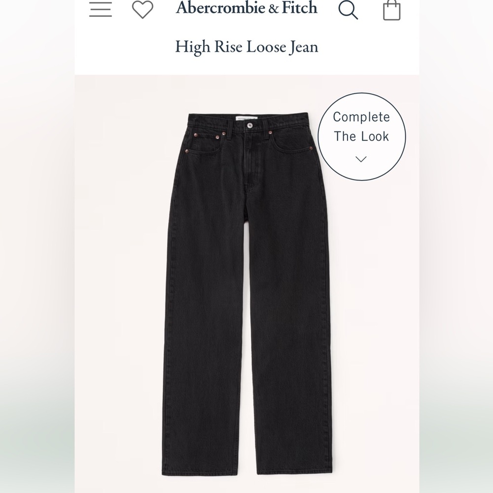 Abercrombie & Fitch High Rise Loose Denim Jeans